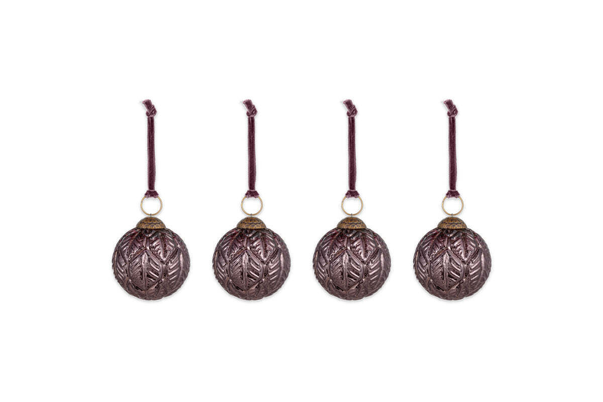 Patta Baubles - Burgundy - (Set of 4)
