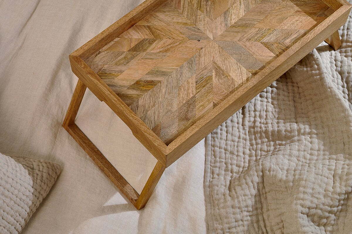Pawi Mango Wood Breakfast Tray