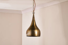Quinn Hammered Metal Pendant - Small