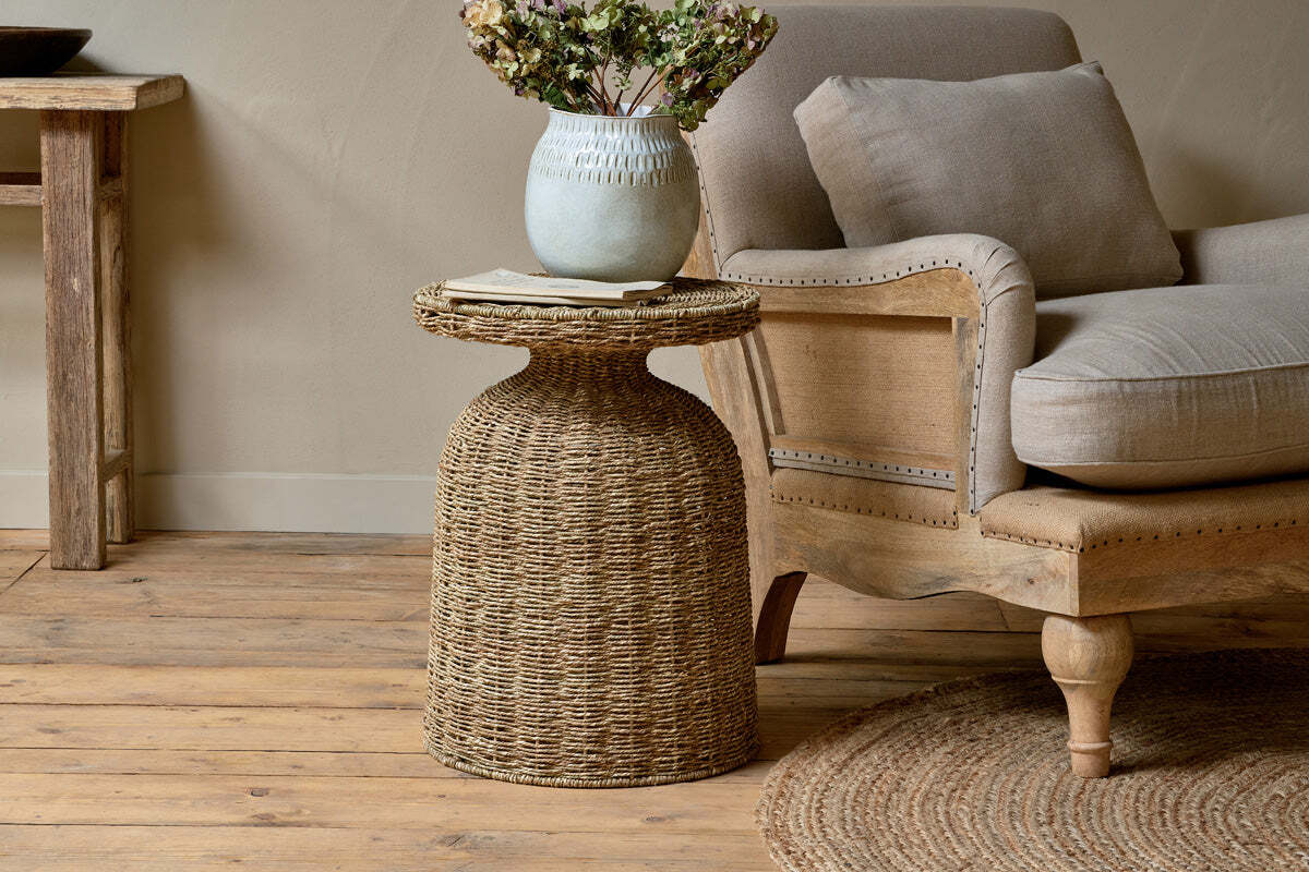 Tall Rattan Table Rampura Rattan Side Table - Natural