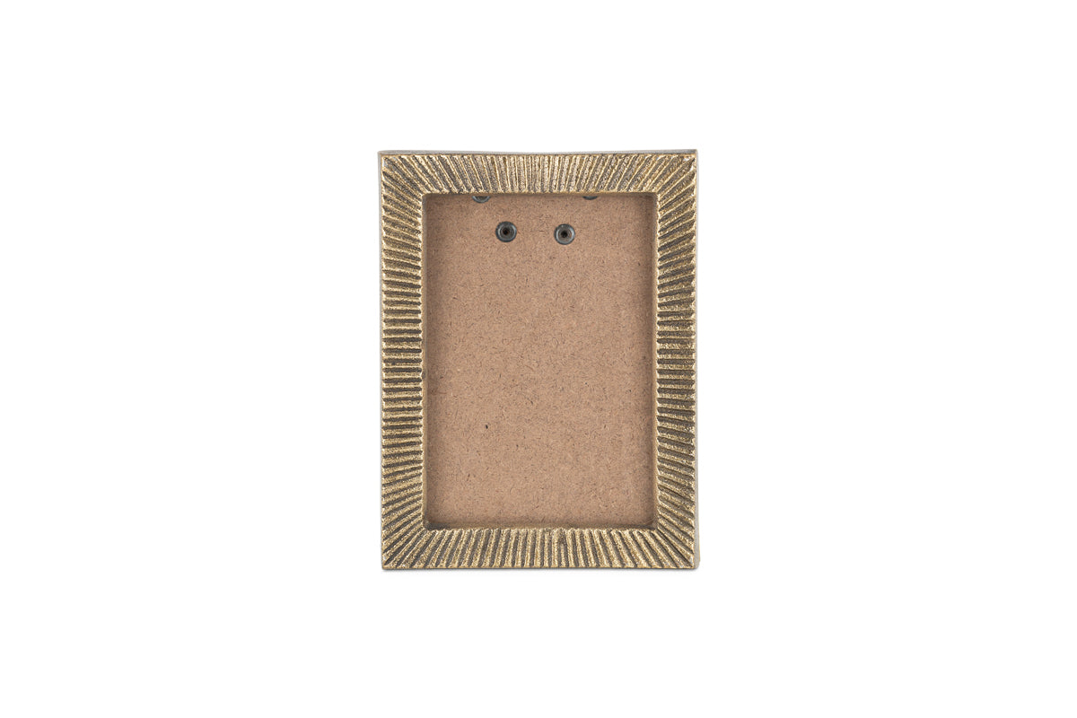 Ranoli Iron Etched Photo Frame - Antique Brass-nkuku