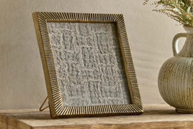 Ranoli Iron Etched Photo Frame - Antique Brass-nkuku