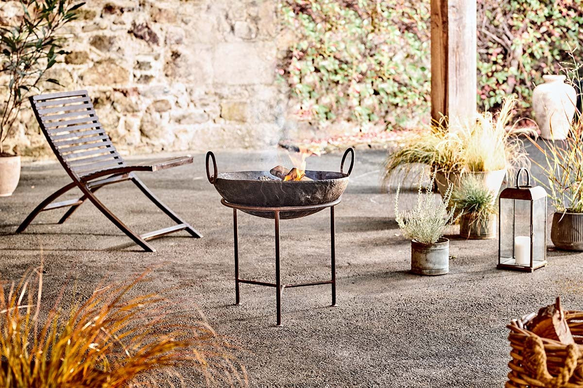 Reclaimed Iron Kadai Grill Small