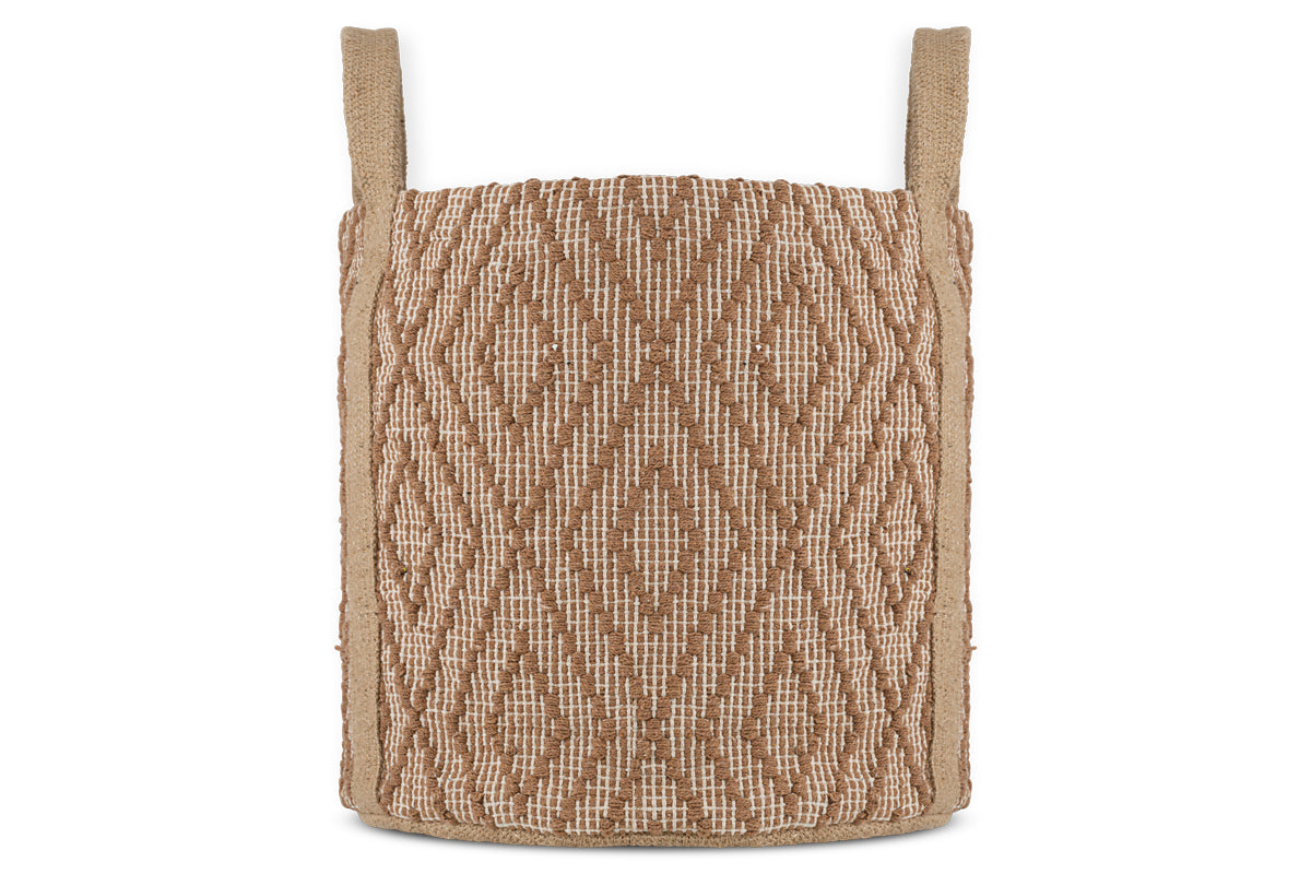 Renu Jute Basket - Rust & Natural-nkuku