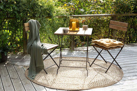 Rishikesh Reclaimed Wood & Iron Folding Chairs - (Set of 2)