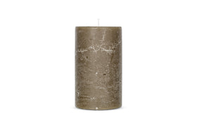 Rustic Soy Blend Pillar Candle - Olive Green - Large-nkuku