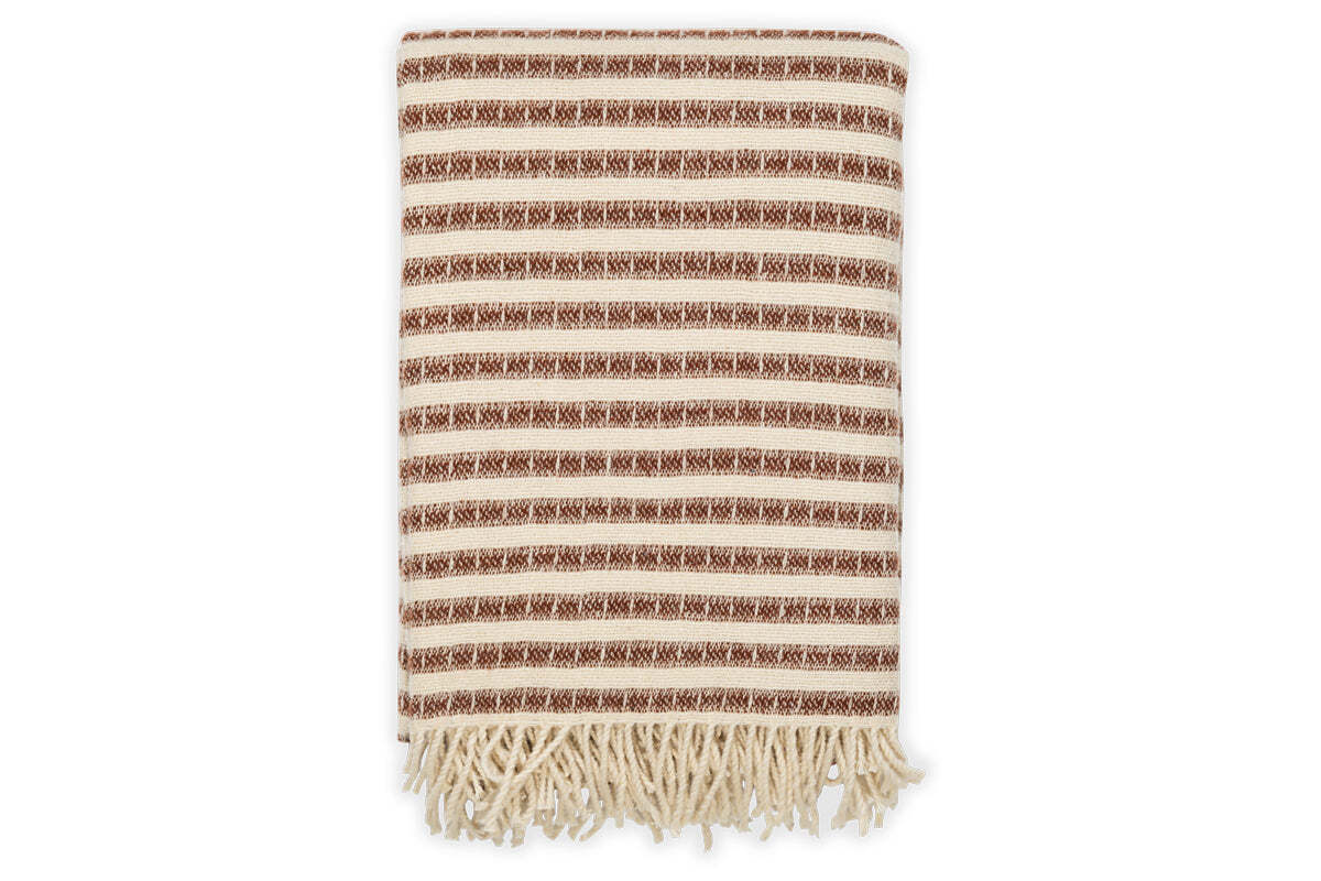 Sanval Wool Throw - Burgundy
