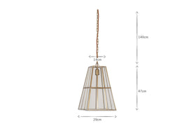 Solan Glass Lantern Pendant - Clear & Antique Brass-nkuku