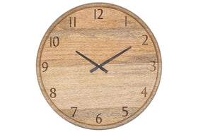 Som Mango Wood Clock - Natural-nkuku