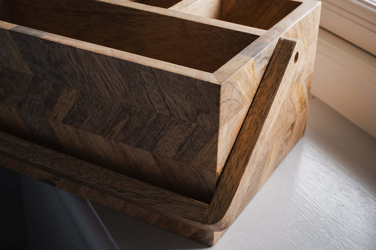 Moda Timber Caddy Sukha Mango Wood Caddy - Natural