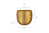 Tembesi Etched Planter - Antique Brass