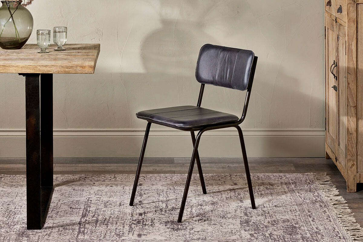 Ukari Leather Dining Chair Aged