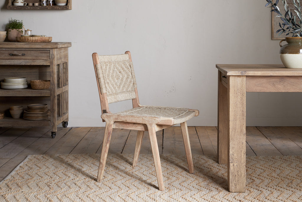 Vinay Woven Armless Dining Chair - Natural