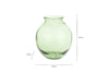 Vanita Glass Vase - Green - Wide
