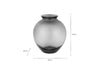 Vanita Glass Vase - Smoke - Wide