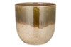 Almeida Reactive Glaze Plant Pot - Olive & Natural