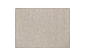 A square beige fabric napkin with fine vertical stripes, echoing the subtle elegance of nkuku’s Borba Hemp & Cotton Housewife Pillowcases in Espresso, is neatly laid flat on a white background.