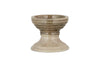 Cabra Reactive Glaze Candle Holder - Olive & Natural