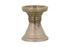 Cabra Reactive Glaze Candle Holder - Olive & Natural