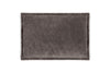 The nkuku Dhara Velvet Cushion Cover in charcoal is a rectangular, dark gray decorative cover with a soft, plush texture and slightly raised edges, offering stylish comfort for any space. Shown here against a white background.