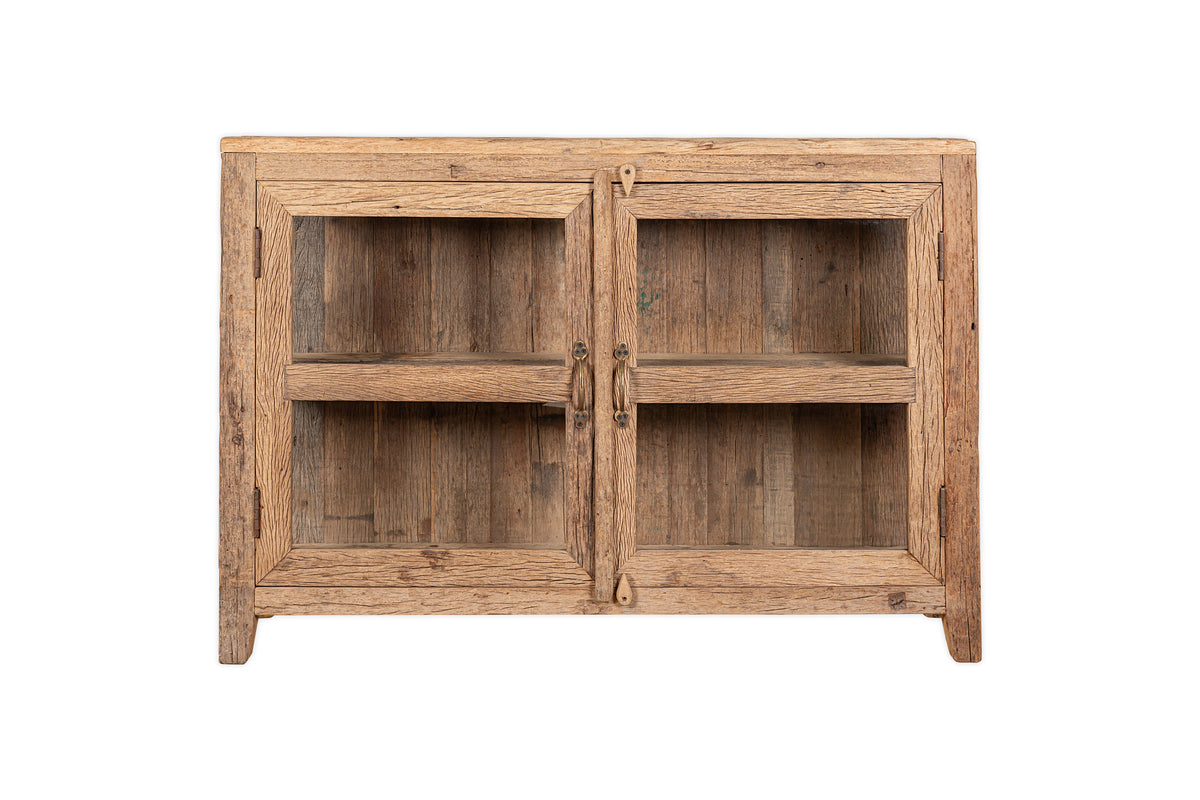 Ibo Reclaimed Wood & Glass Sideboard - Natural - nkuku