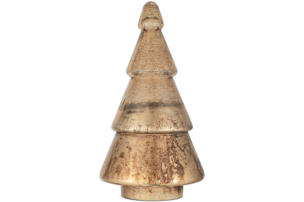 Konara Glass Tree - Gold Crackle