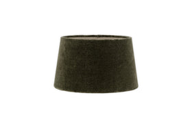Mendai Velvet & Linen Lampshade - Moss Green