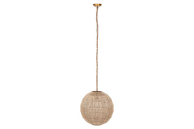 Nilaveli Woven Jute Sphere Pendant - Natural