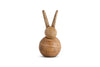 The Khara Mango Wood Rabbit Standing Decoration by nkuku features a smooth, natural grain finish and a charming bunny shape with upright ears—ideal as stylish Easter décor.