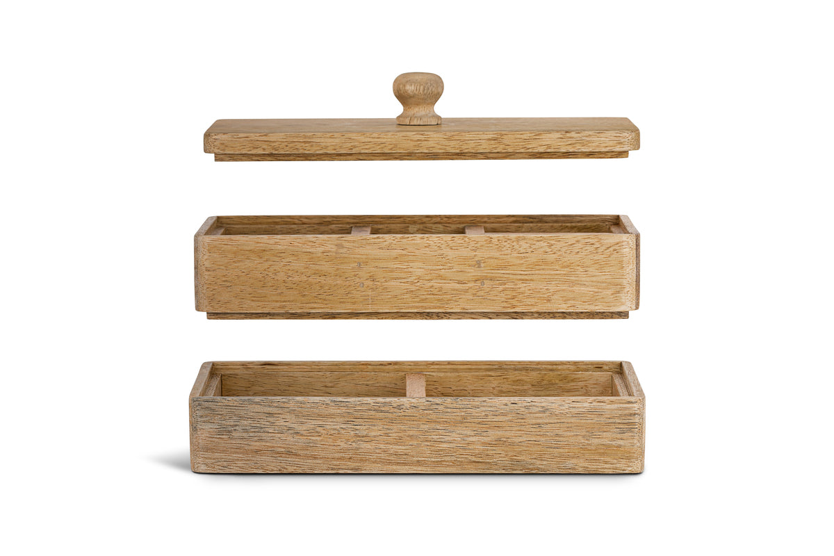 Chanya Mango Wood Jewellery Box - Natural