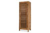 Ibo Reclaimed Wood Slatted Tall Cabinet  - Natural