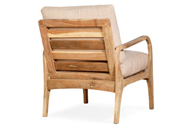 Jaya Acacia Wood & Linen Occasional Chair - Natural