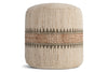 Zairya Jute & Cotton Tall Pouf  - Natural & Rust