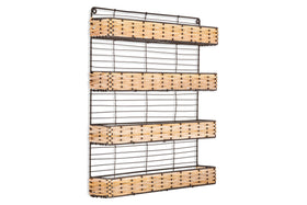 Montali Iron & Rattan Spice Rack - Natural