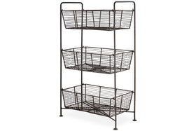 Inkollu Three Tier Storage Stand - Antiqued Brass