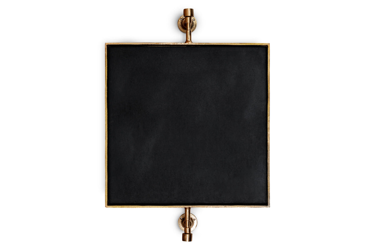 Visala Square Swivel Wall Mirror - Antique Brass