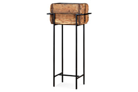Amazzi Indoor Planter Stand - Natural & Black
