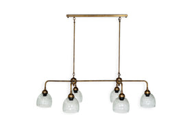 Kakira Chandelier Pendant - Antique Brass & Clear