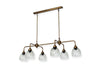 Kakira Chandelier Pendant - Antique Brass & Clear