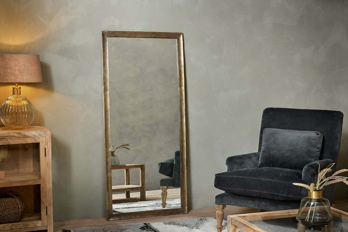 Yadur Full Length Mirror Antique Brass