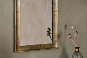 Yadur Rectangular Mirror - Antique Brass - Small
