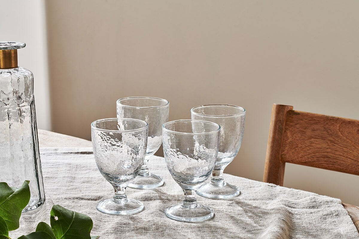 Yala Hammered Glass Clear Glass