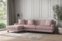Nkuku MAKE TO ORDER Deni Grand Left Hand Chaise Sofa - Recycled Cotton Lavender