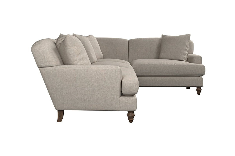 Nkuku MAKE TO ORDER Deni Grand Right Hand Corner Sofa - Brera Linen Charcoal