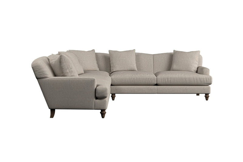 Nkuku MAKE TO ORDER Deni Large Corner Sofa - Brera Linen Charcoal