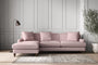 Nkuku MAKE TO ORDER Deni Large Left Hand Chaise Sofa - Recycled Cotton Lavender