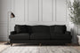 Nkuku MAKE TO ORDER Deni Super Grand Sofa - Brera Linen Charcoal