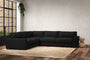 Nkuku MAKE TO ORDER Guddu Large Left Hand Corner Sofa - Brera Linen Charcoal