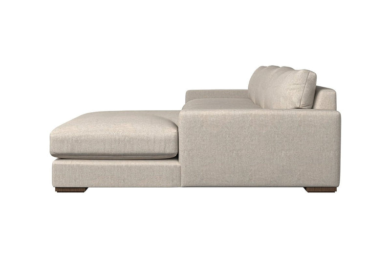 Nkuku MAKE TO ORDER Guddu Large Right Hand Chaise Sofa - Brera Linen Charcoal