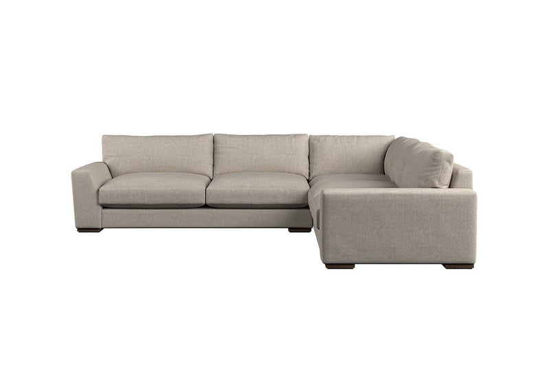 Nkuku MAKE TO ORDER Guddu Large Right Hand Corner Sofa - Brera Linen Charcoal